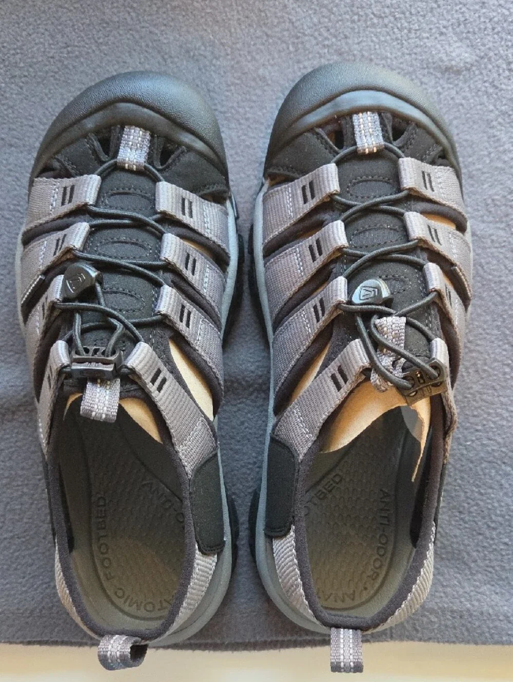 Keen Men's Gray and Black Closed-Toe Sandal Boat Shoes